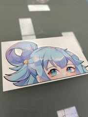 Cute Aqua Peeker